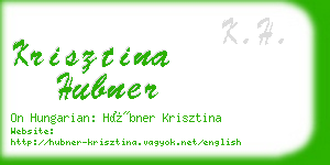 krisztina hubner business card